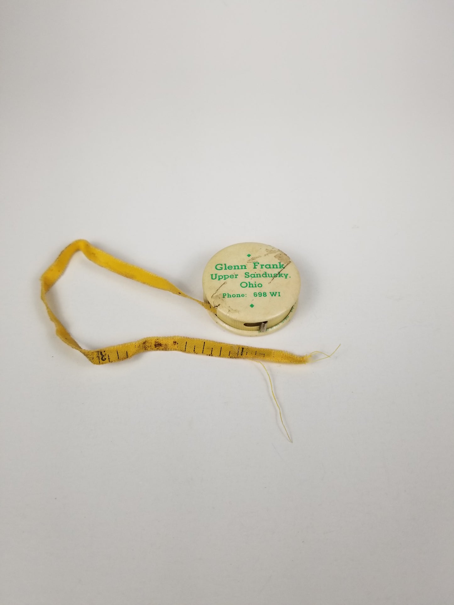 Collectible Advertising Measuring Sewist Tailor tape ruler body hat Ephemera Notions Sewing