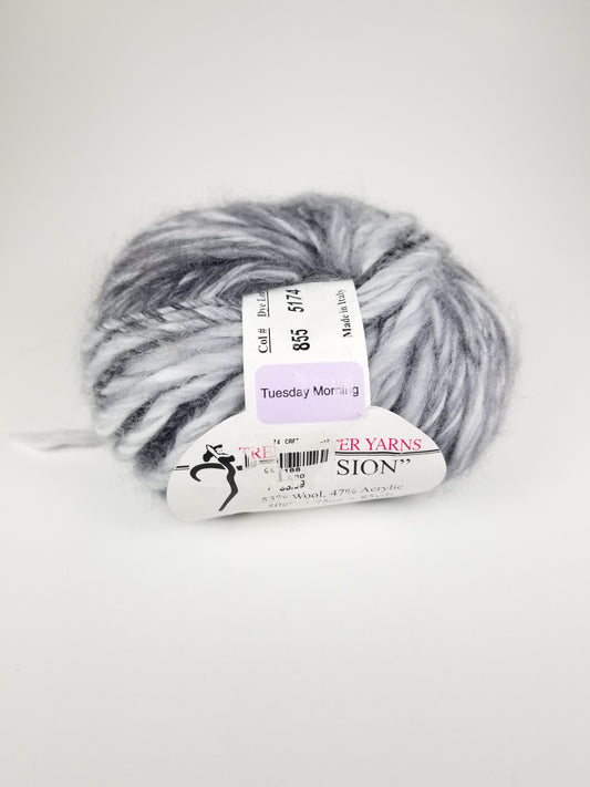 Transetter Yarns Illusion color 855 lot 5174 wool acrylic blend