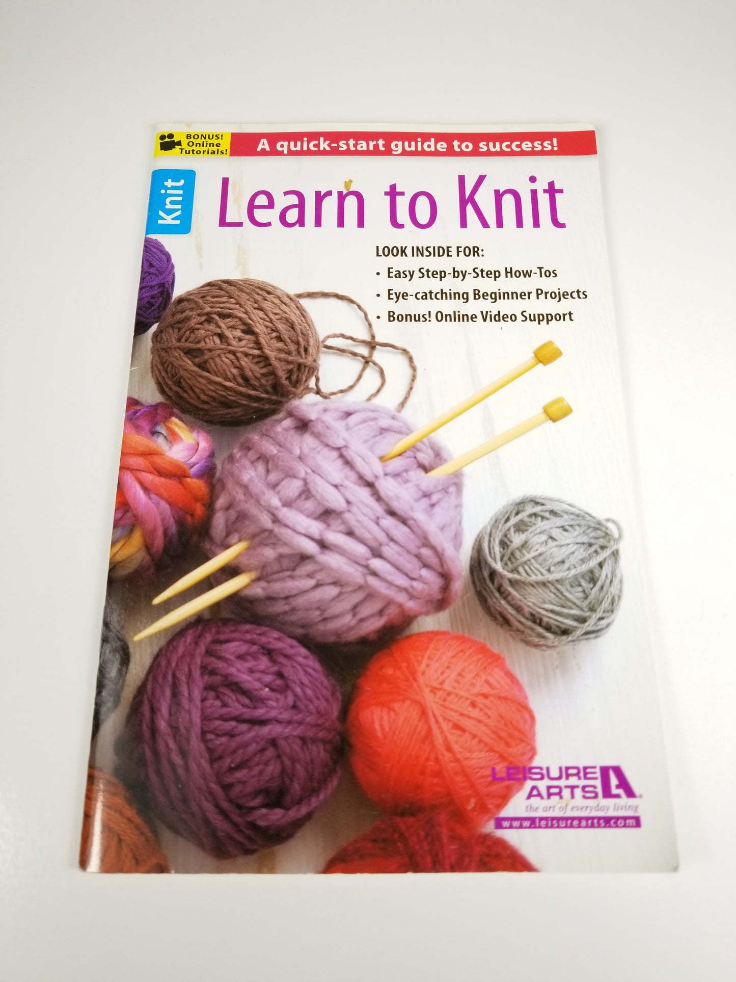 Learn to Knit Step By Step Book Perfect For Beginners Leisure Arts Book