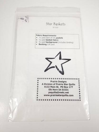 Prairie Designs Prairie Star Baskets Quilt Pattern