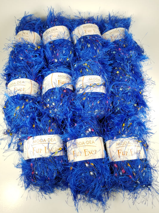 Moda Dea Fur Ever Blue Heaven 3841 (11 skein bundle) All same lot Yarn