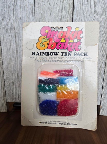 VTG Makit & Bakit Refill Plastic Melting Cooking Crystals Suncatchers (U PICK Color)