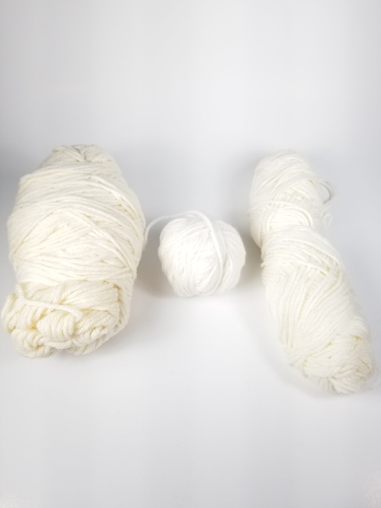 Cream white worsted acrylic yarn bundle 3 skeins