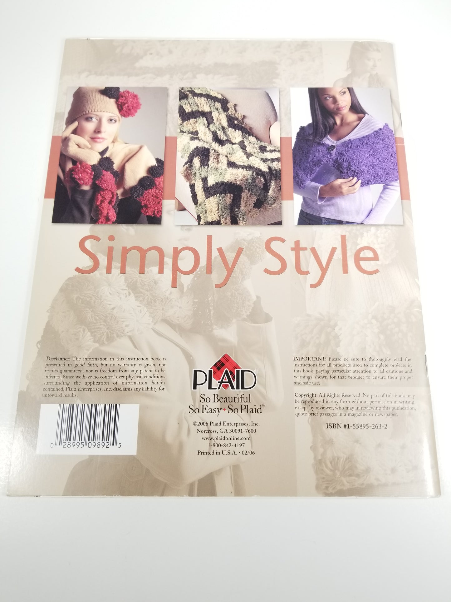 Bucilla Simply Style Pattern book  9892