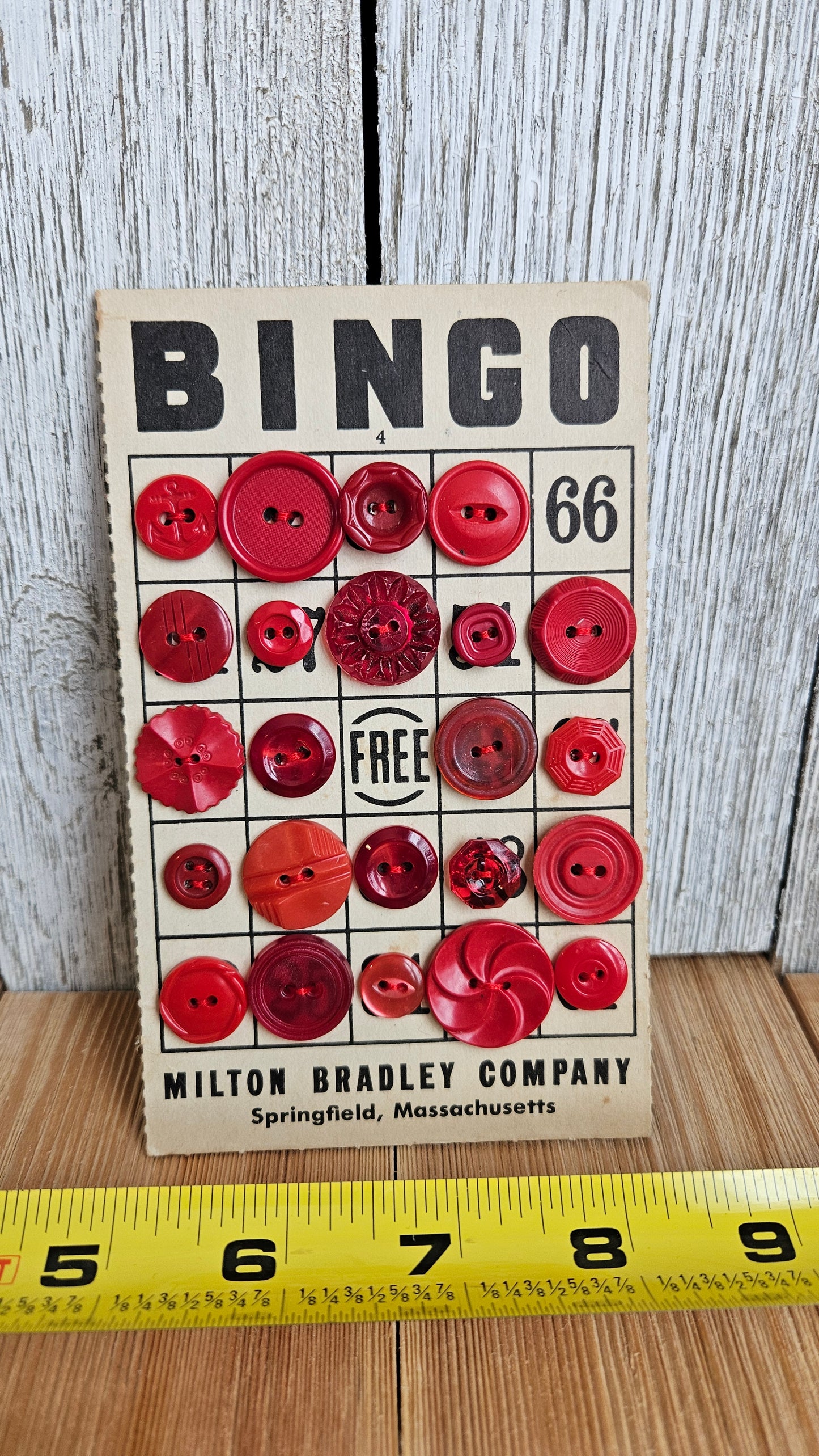 Vintage Button Lot on Bingo Card U PICK Antique quirky cute