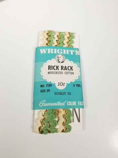 Rick Rack Trim Mercerized 100% Cotton Vintage NOS (U Pick color and size!) Wrights Nufashond Coats Clark Ric Rac