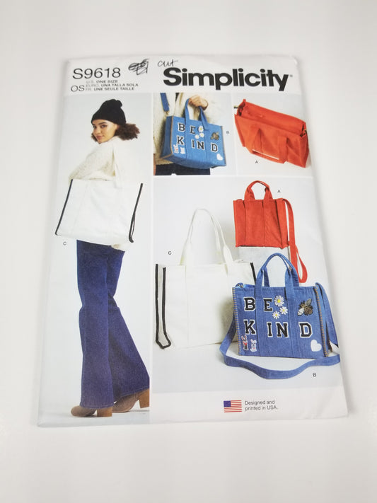 Simplicity S9618 Bag Sewing Pattern One size Cut