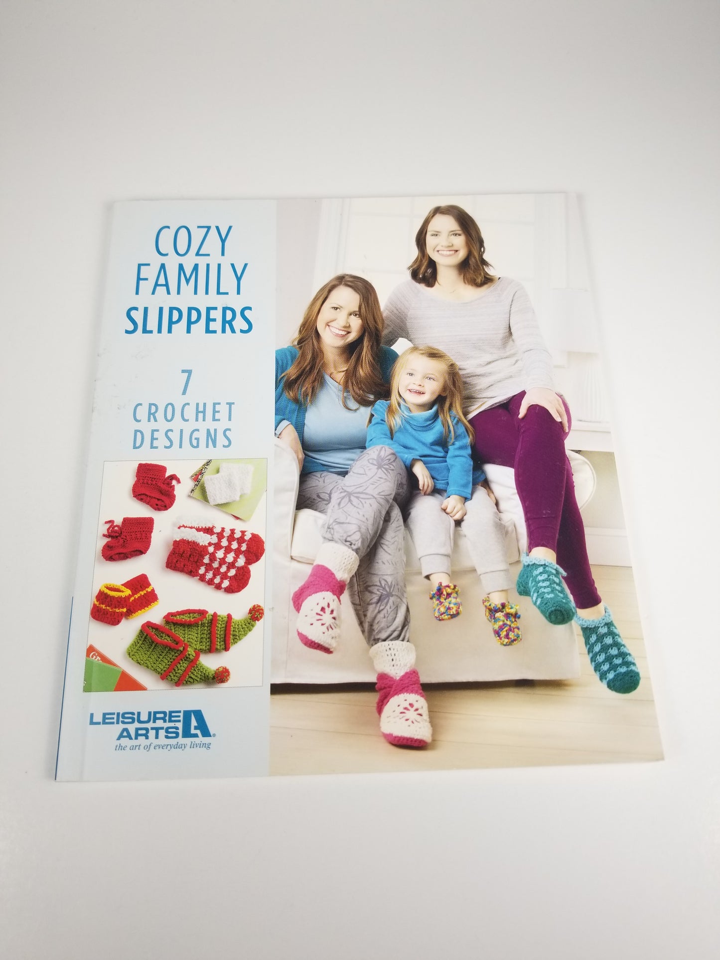 Cozy Family Slippers Leisure Arts Crochet Pattern Book