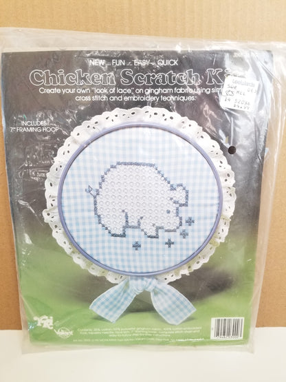 Chicken Scratch Kit 3001- Le Pig Full Embroidery kit