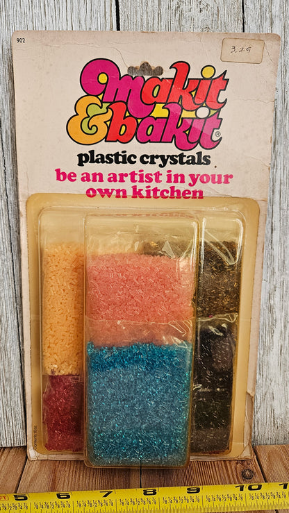 VTG Makit & Bakit Refill Plastic Melting Cooking Crystals Suncatchers (U PICK Color)