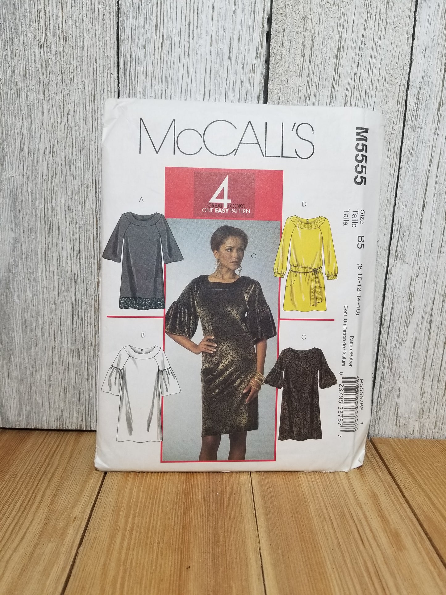 McCall's M5555 Misses Mid Knee Shirt Dress and Belt Size 8-16 Uncut FF Sewing Pattern