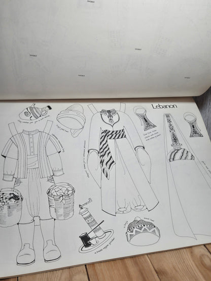 Paper Dolls of the Middle East by Penelope Williams 1978 UNCUT Book