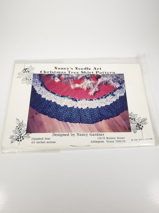 Nancy's Needle Art Christmas Tree Skirt Pattern 1986