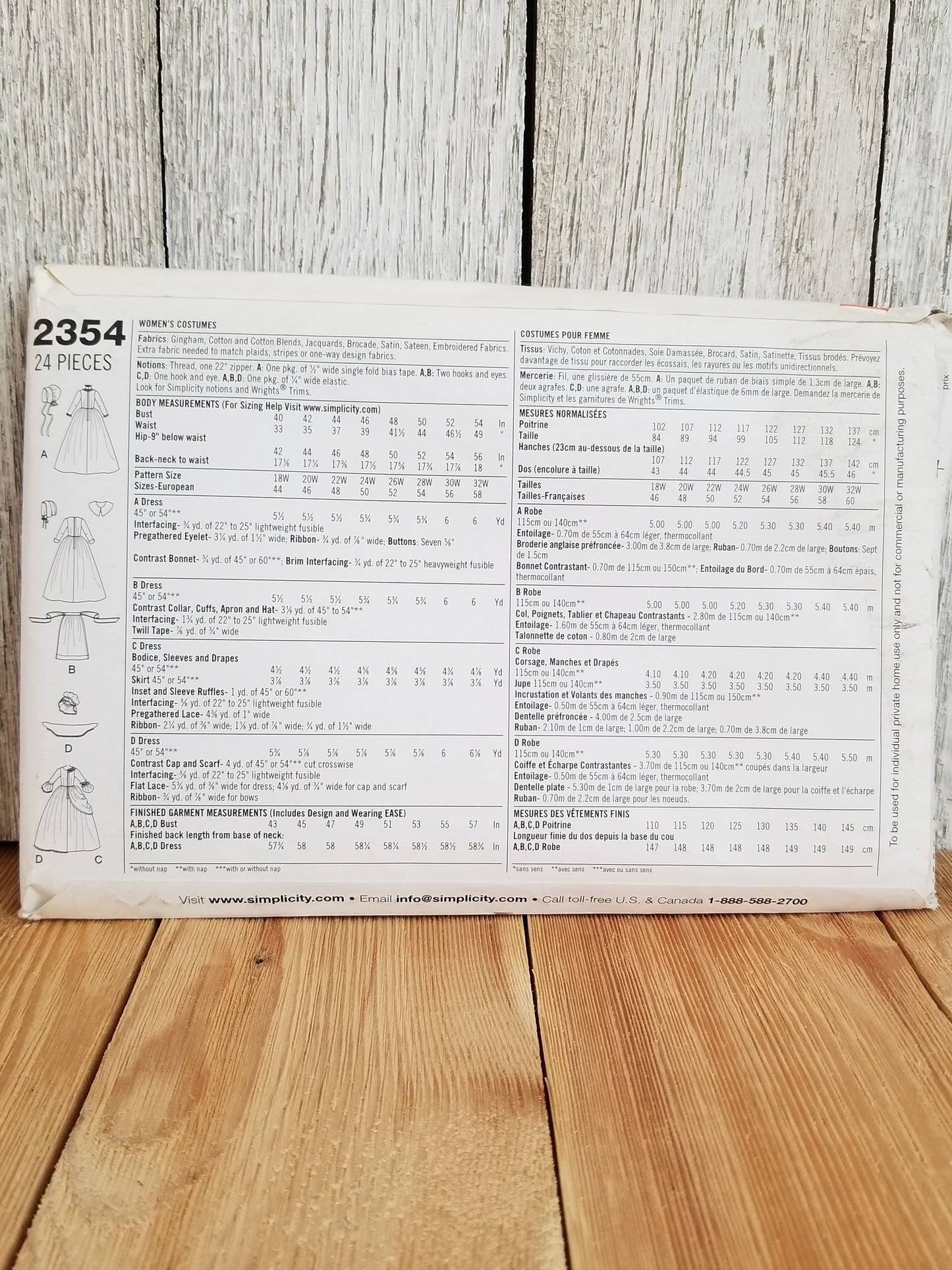 Simplicity 2354 3723 Pioneer Medieval Pilgrim Halloween Costumes Pattern Size GG 26W-32W HH 6-12 UNCUT FF