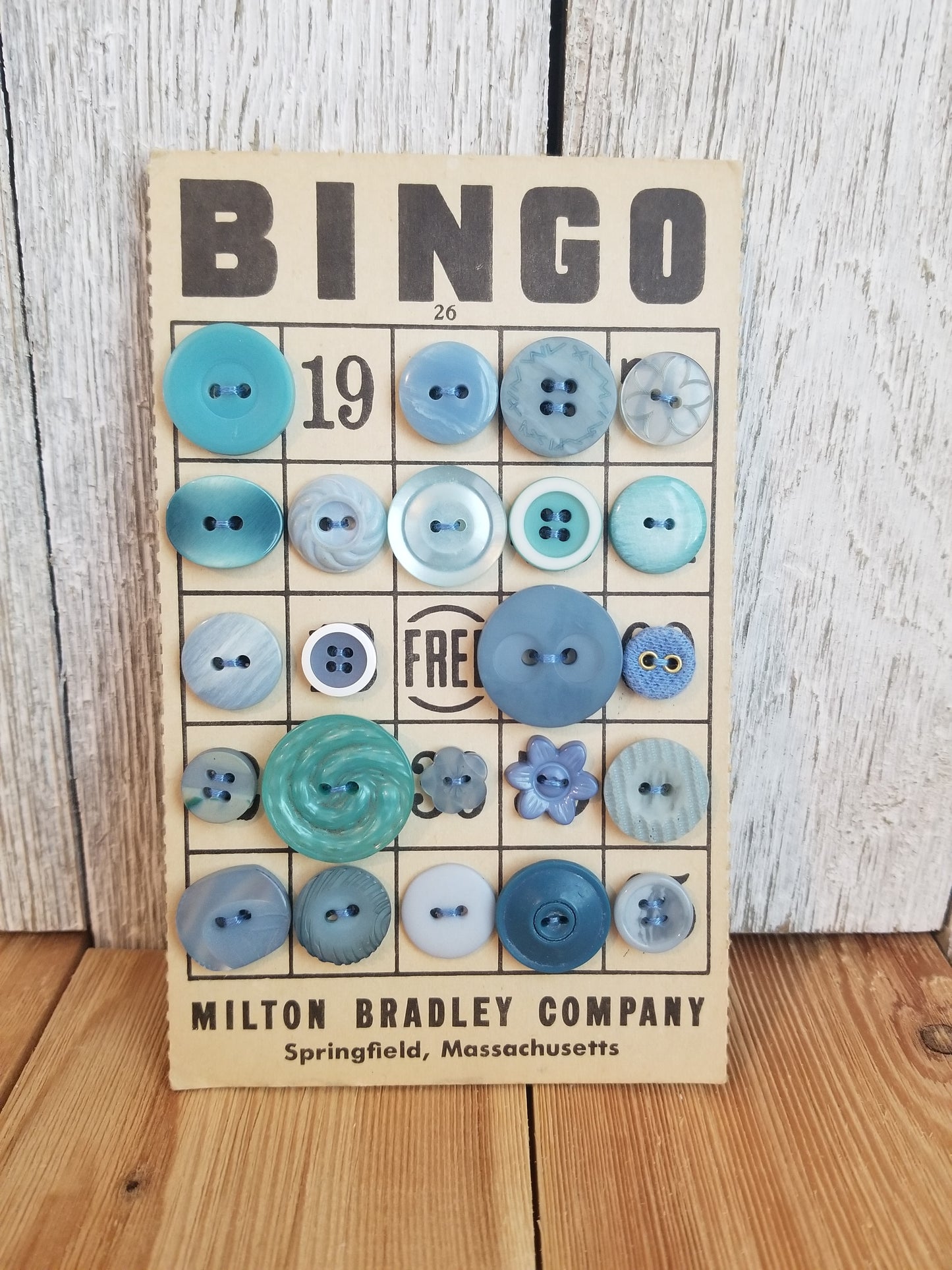 Vintage Button Lot on Bingo Card U PICK Antique quirky cute