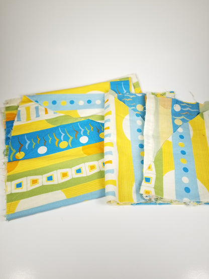 Funky Shapes Fabric 3 Large Pieces Yellow, Orange, Blue @2011 Thomas Knauer