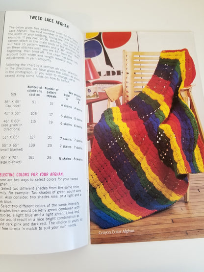 Bulky Knit Afghan Pattern Knitting with Style Simplicity 0421