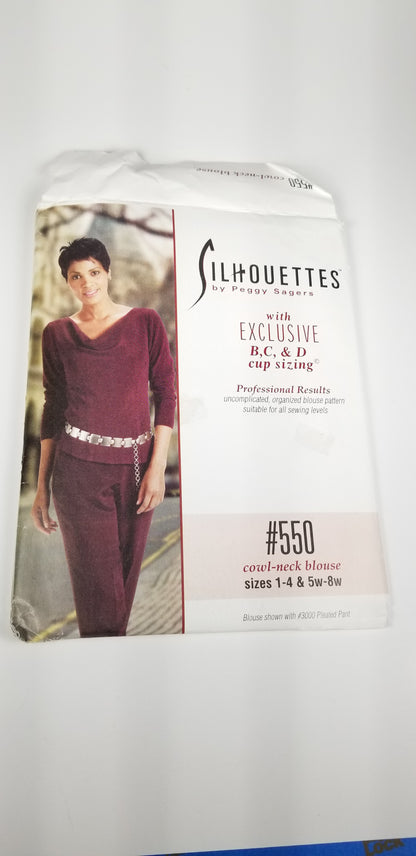 Silhouette #550 cowl neck blouse