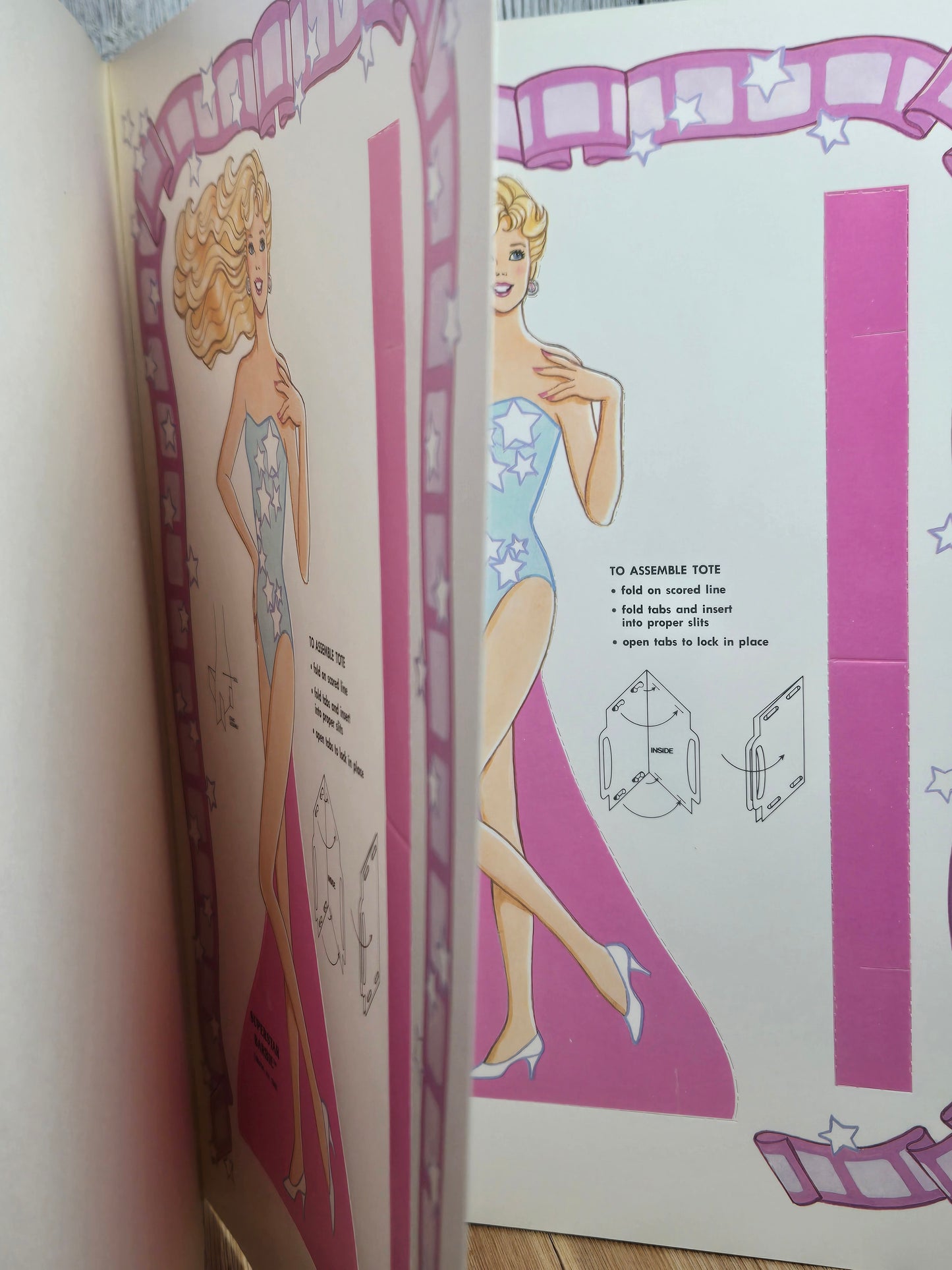 Super Star Barbie Paper Doll Book MISPRINT UNCUT By a Golden Book Comes with TWO dolls