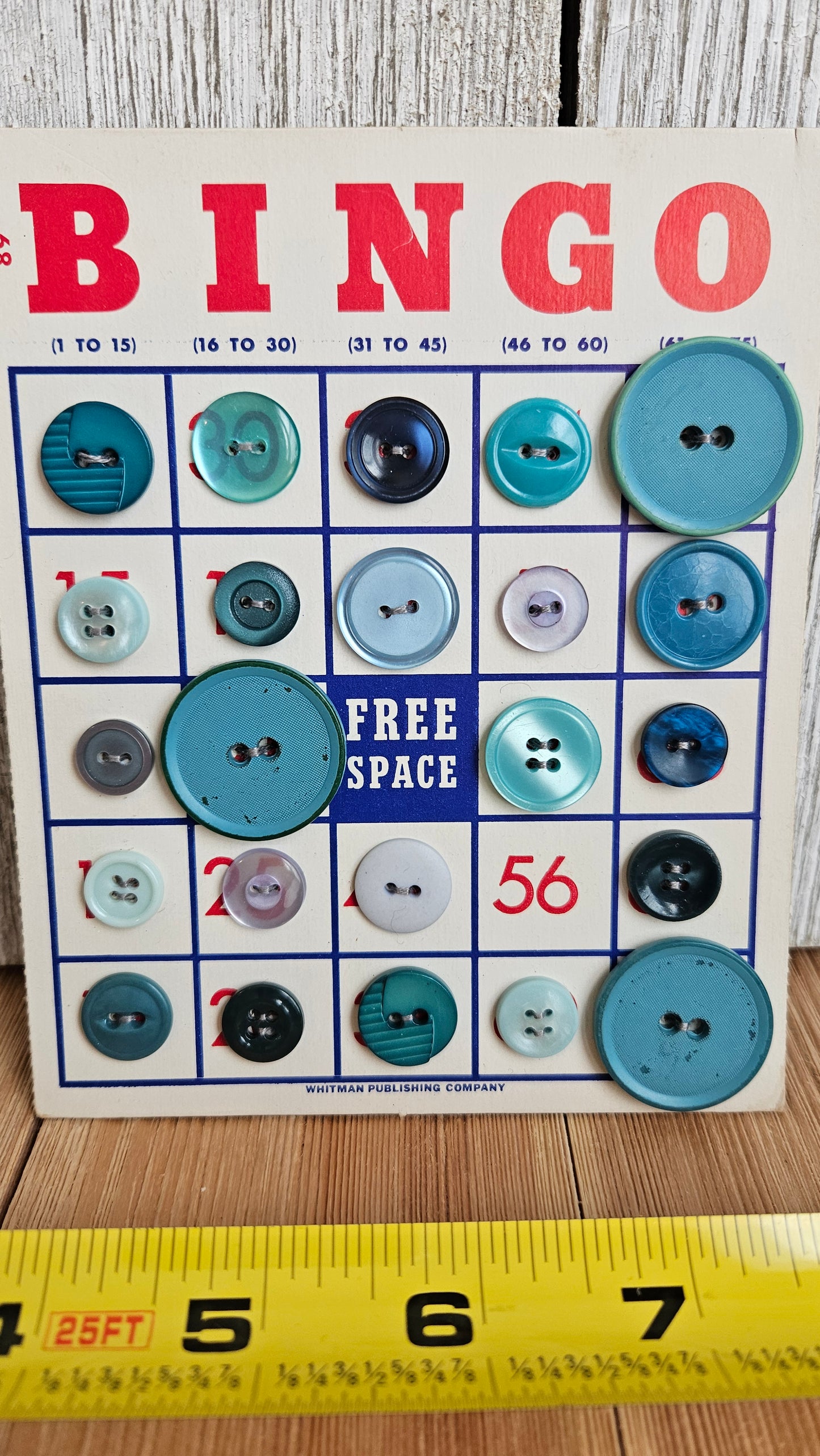 Vintage Button Lot on Bingo Card U PICK Antique quirky cute