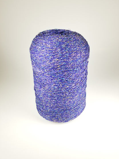 Yarn Country Yarns Flash Purple Glitter Yarn Cone Unwrapped