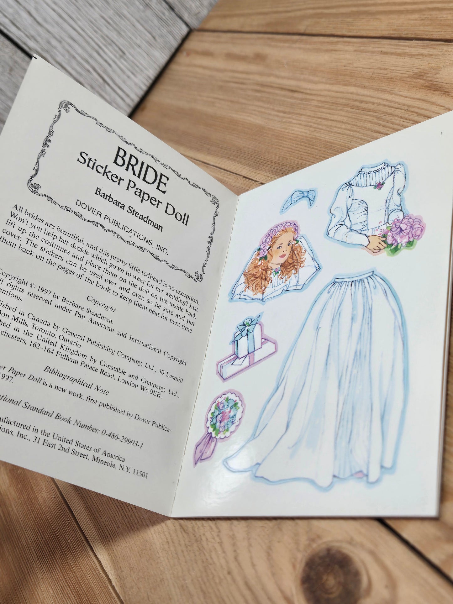 Dover Little Activity Books Sticker Paper Dolls NEW (You Pic Design) Astronaut and Bride Excellent condition