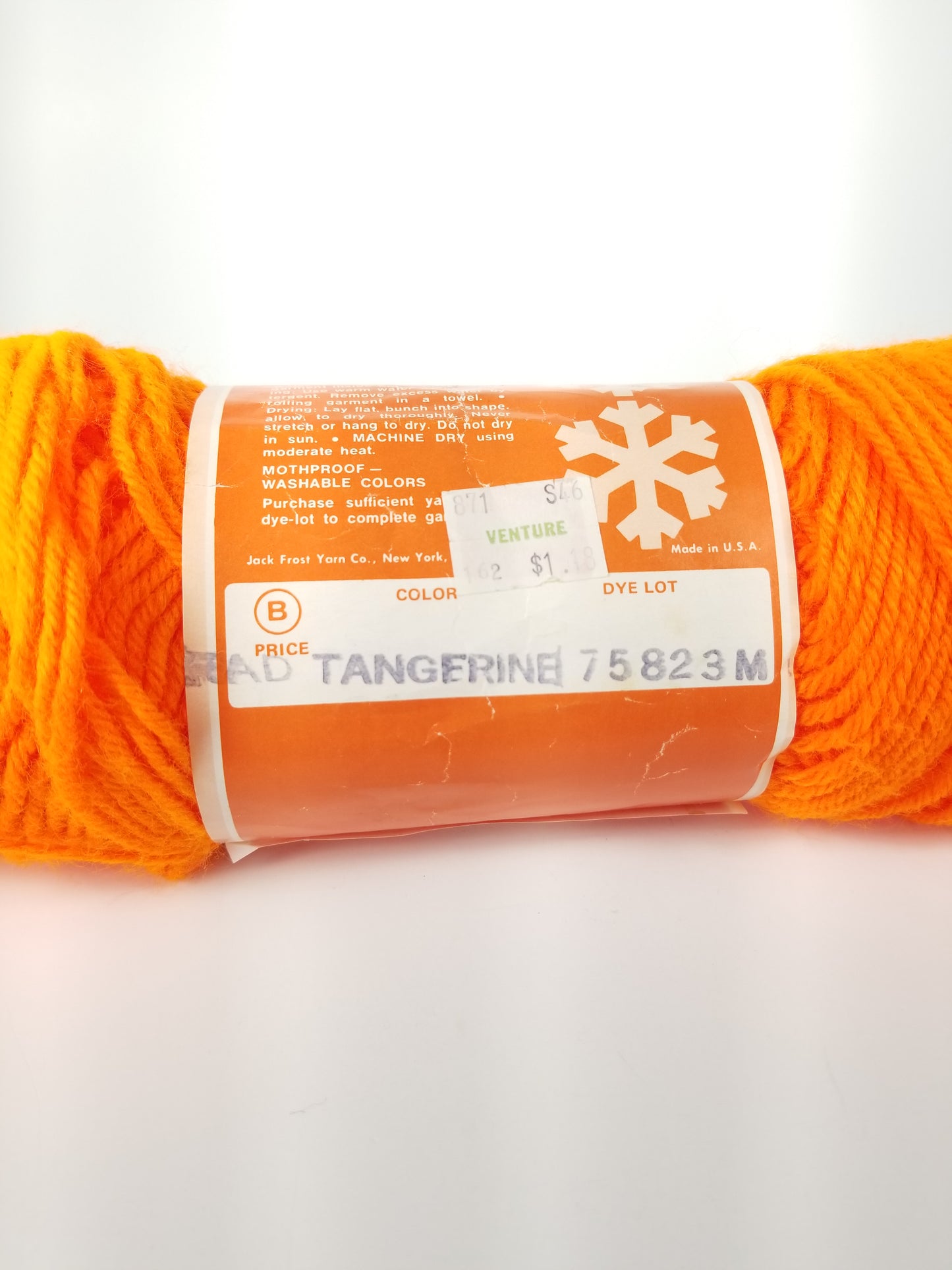 Jack Frost acrylic yarn Rad Tangerine