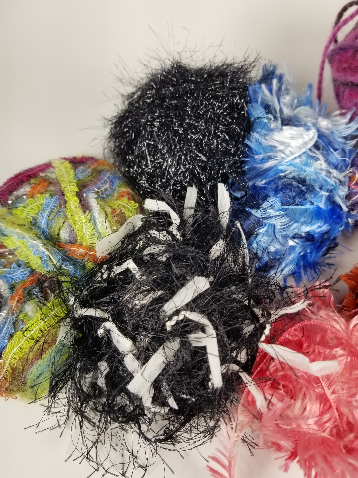 Fur Specialty Yarn Scrap Bundle 9 skeins