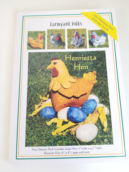 Farmyard Folks Henrietta Hen Sewing Pattern uncut