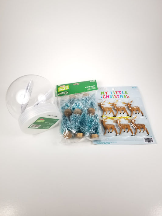 Snow Globe kit Holiday Kit 3 pieces