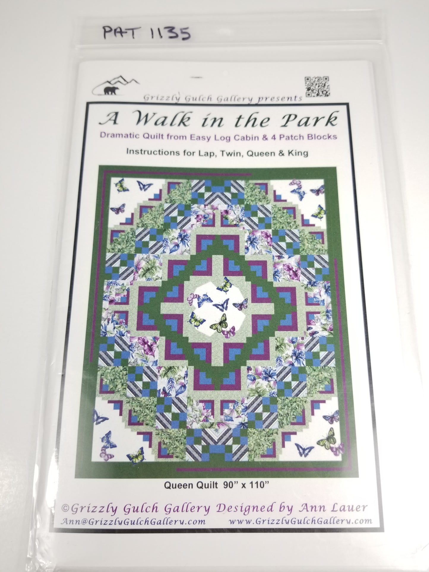 A Walk in the Park Quilt Pattern by Ann Lauer Grizzly Gulch Gallery