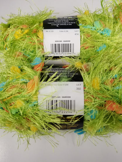 Lion Brand Fancy Fur Spring Green #294 (7 skein bundle) Yarn