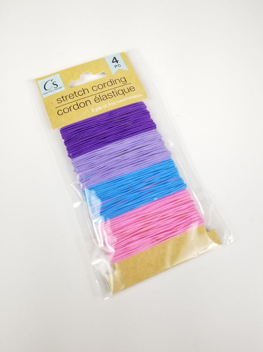 Crafters Secret Strech Cording 4pc 5 yards 4.5mm each