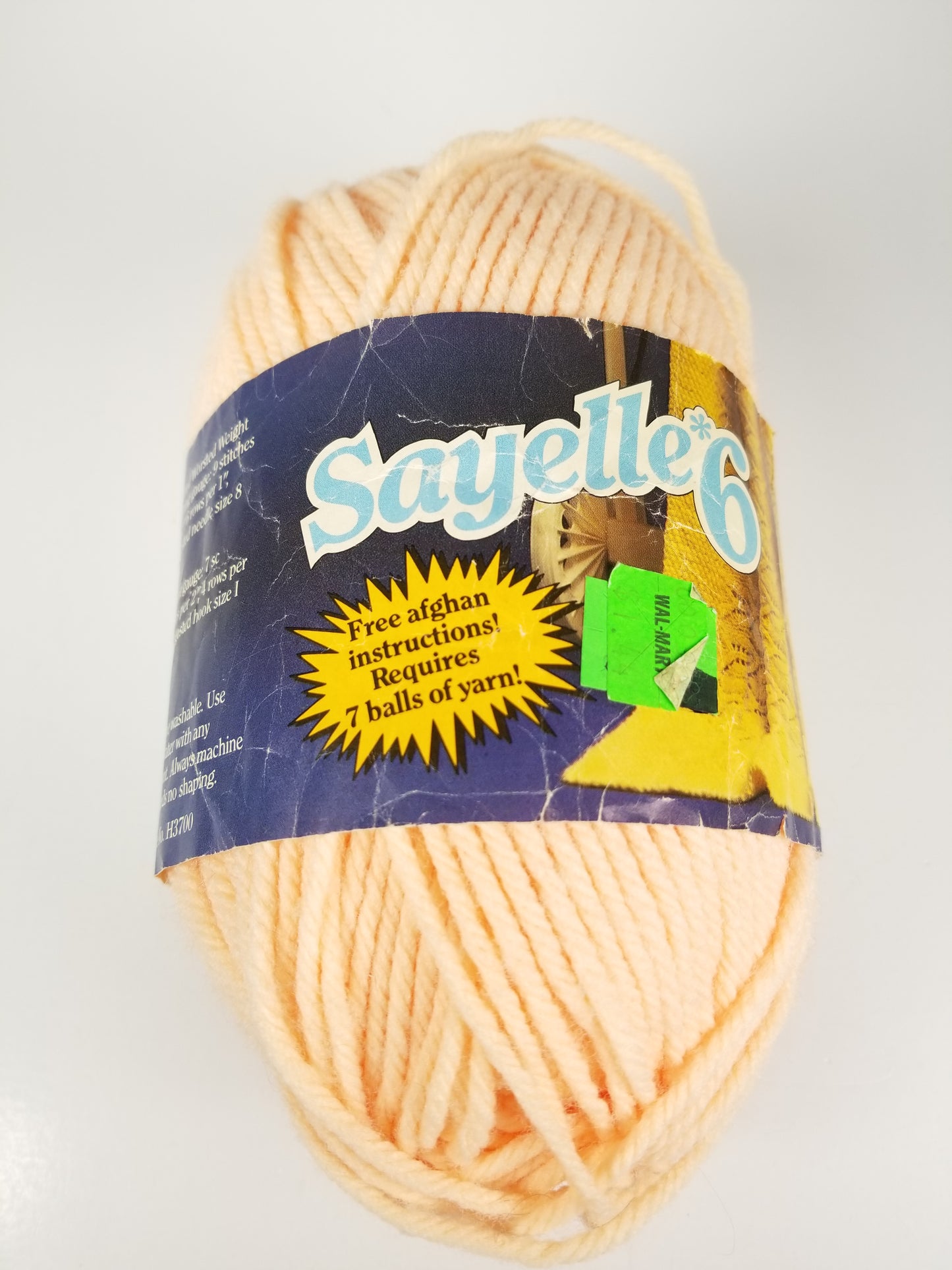 VINTAGE Sayelle 6 3735 Country Peach Yarn