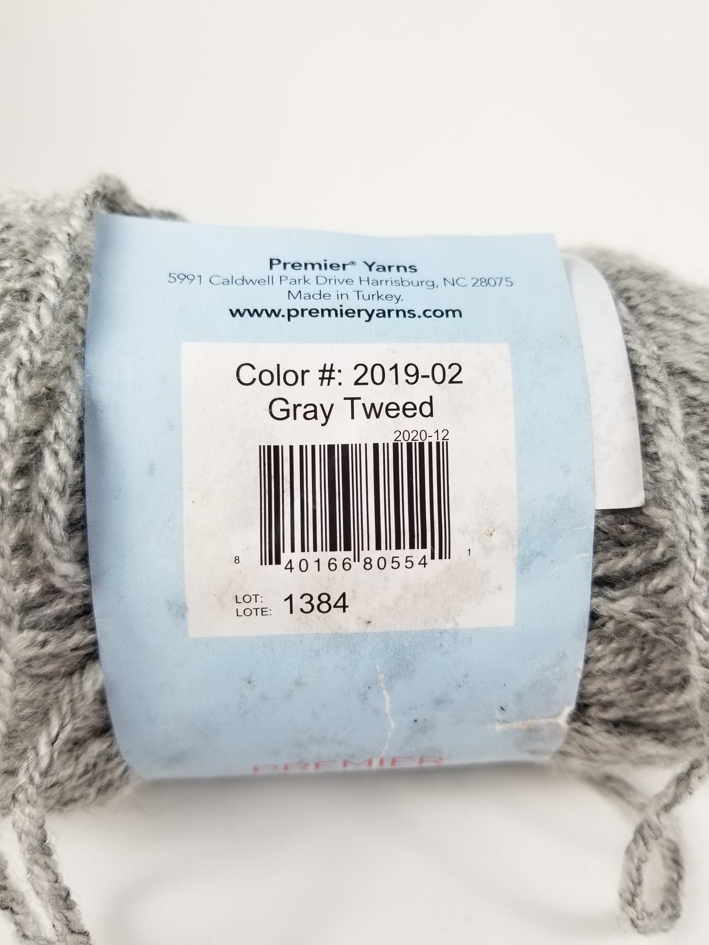 Premier Just Yarn Tweed Gray Tweed lot 1384