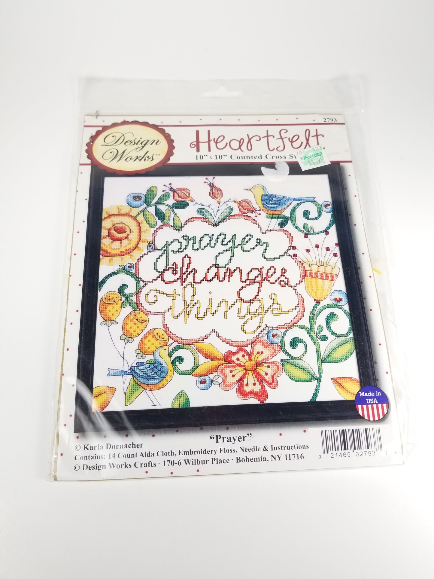 Design Works heartfelt 2793 Prayer cross stitch kit