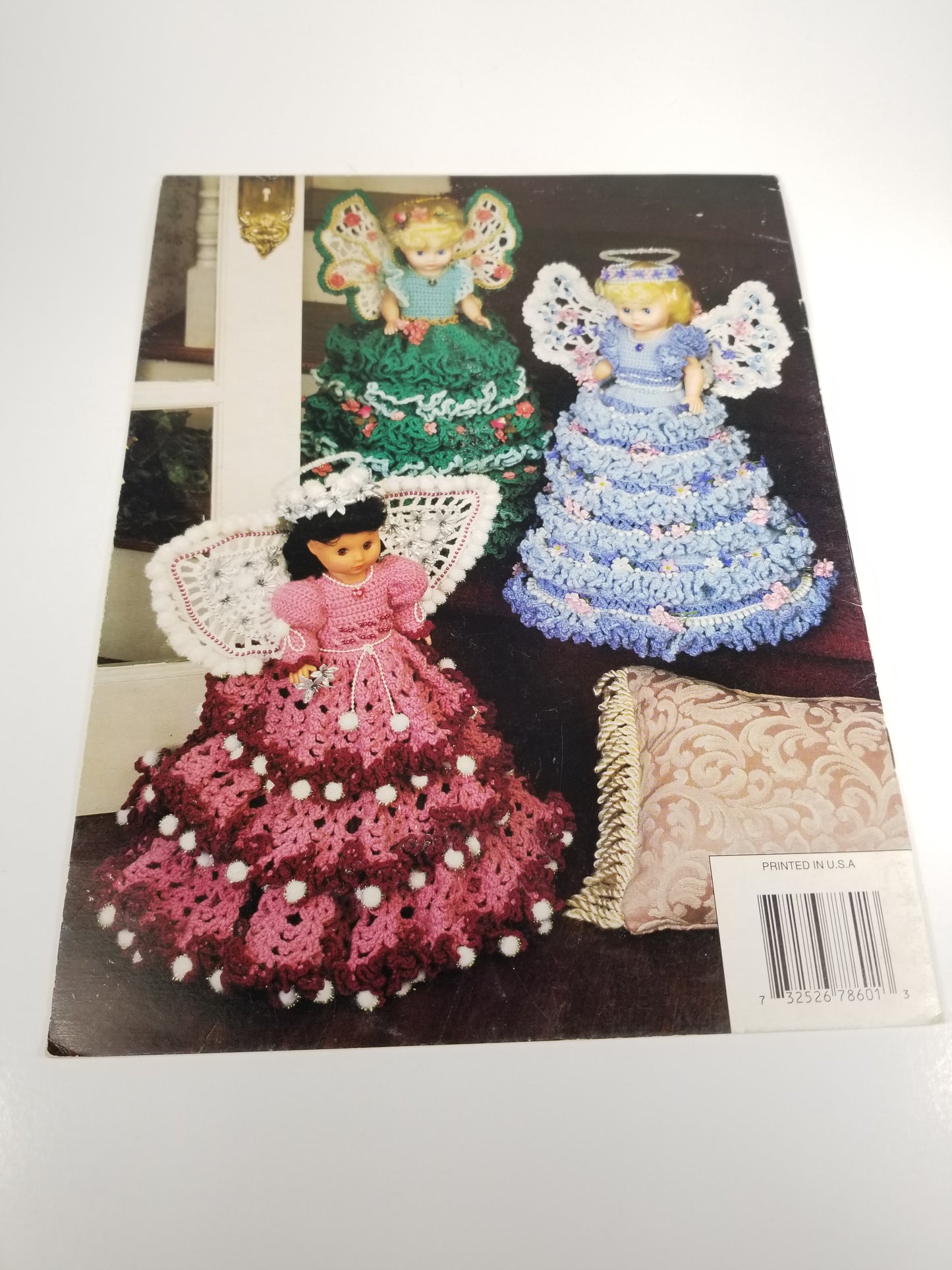 Vintage crochet Guardian Angel Doorstops Annie's Attic 878601 book