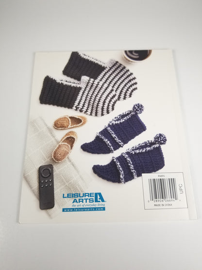 Cozy Family Slippers Leisure Arts Crochet Pattern Book