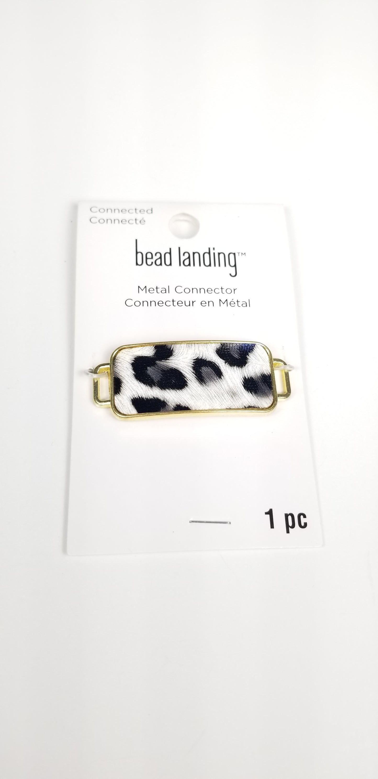 Bead landing grey cheetah print