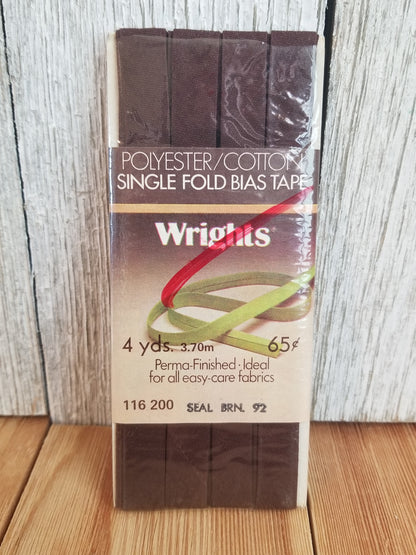 Vintage Single Fold Bias Tape Wright's Boiltex, J&P Coats, Talon, Warren (Pick Your Color)
