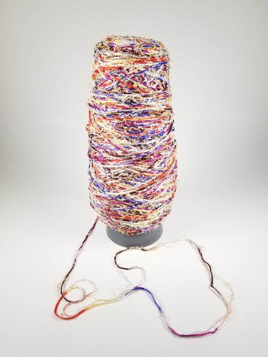 Scrubby Yarn Cone 278g with cone multi color