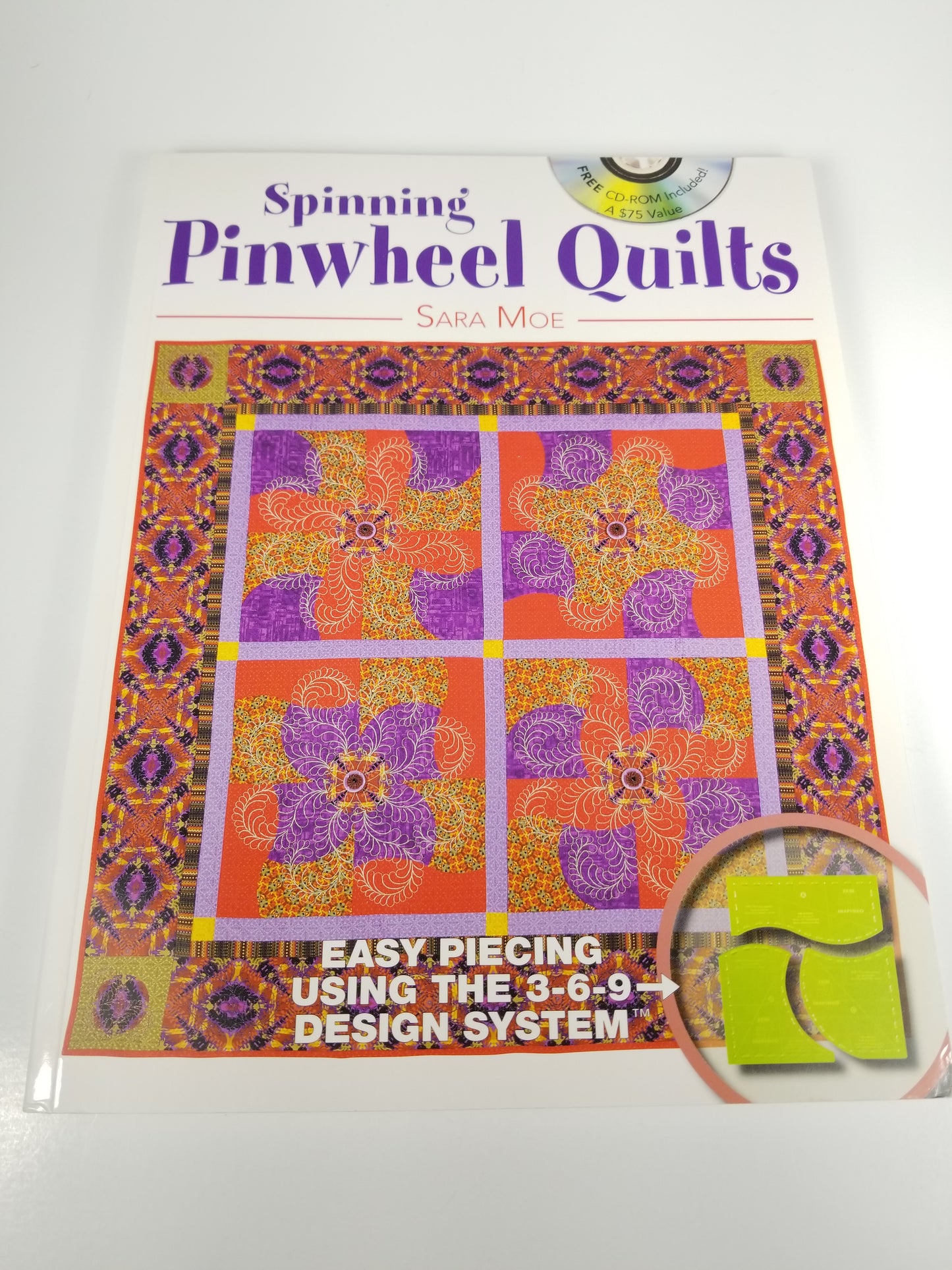 Spinning Pinwheel Quilts by Sara Moe CD Included Pattern Book