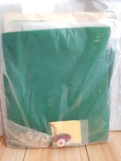 Bucilla Christmas Needlecraft Jeweled Christmas Tree Skirt or Table Center Kit 2817