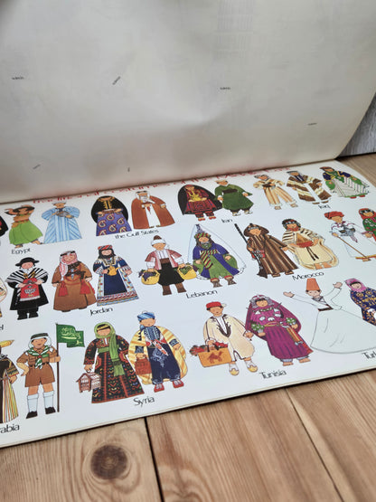 Paper Dolls of the Middle East by Penelope Williams 1978 UNCUT Book