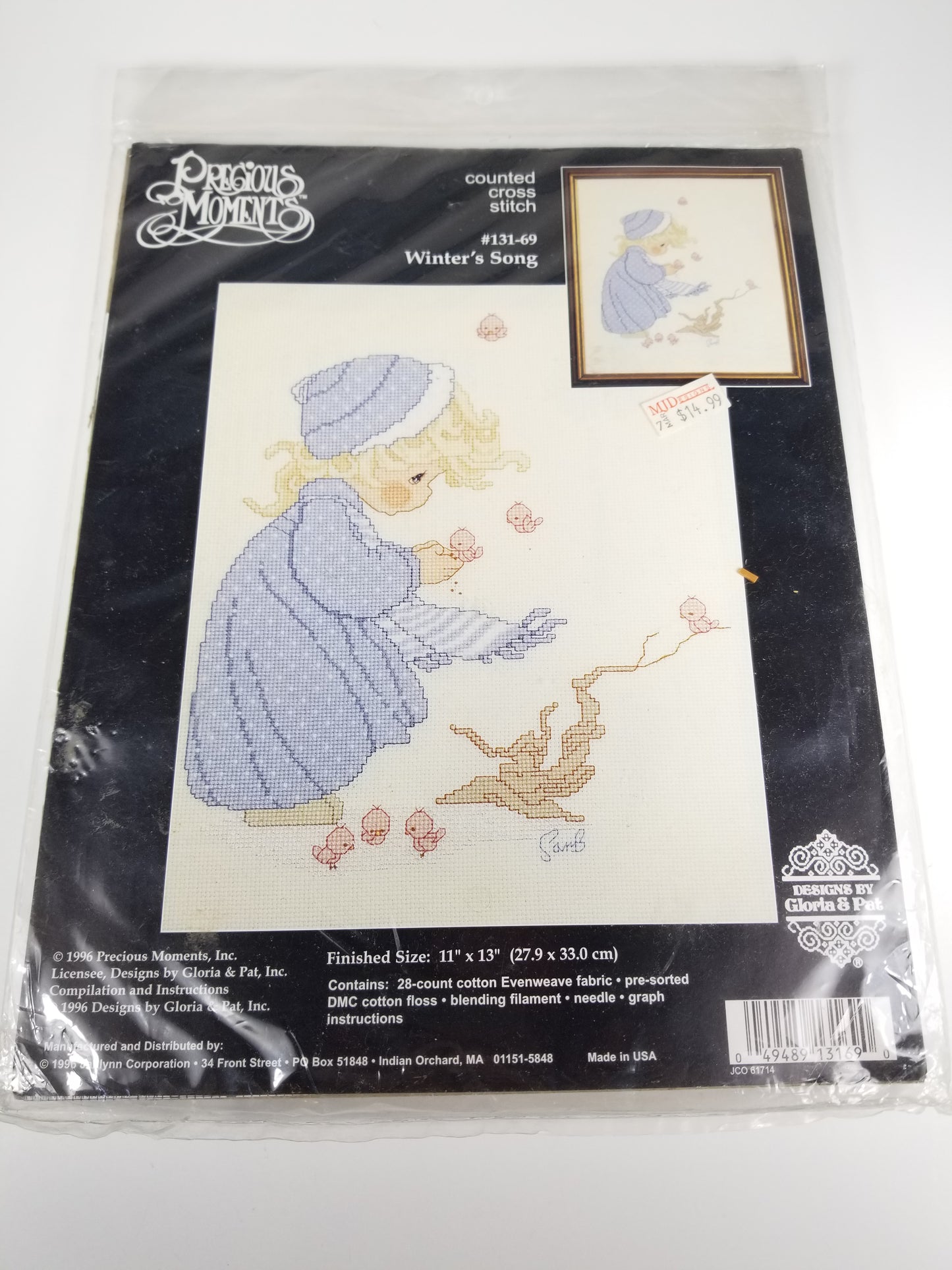 Precious moments counted cross stitch 131-69 winter's song