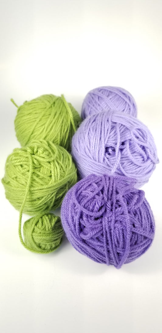 4 Skeins Mystery Brand Yarn Bundle Acrylic