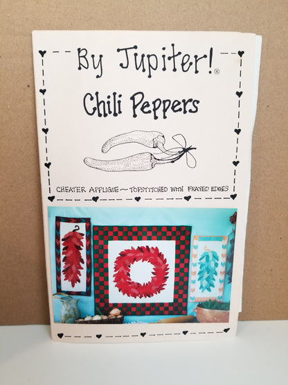 Chili Peppers Quilt Sewing Pattern by Mary Martin-Sis for By Jupiter, Raw Edge Applique