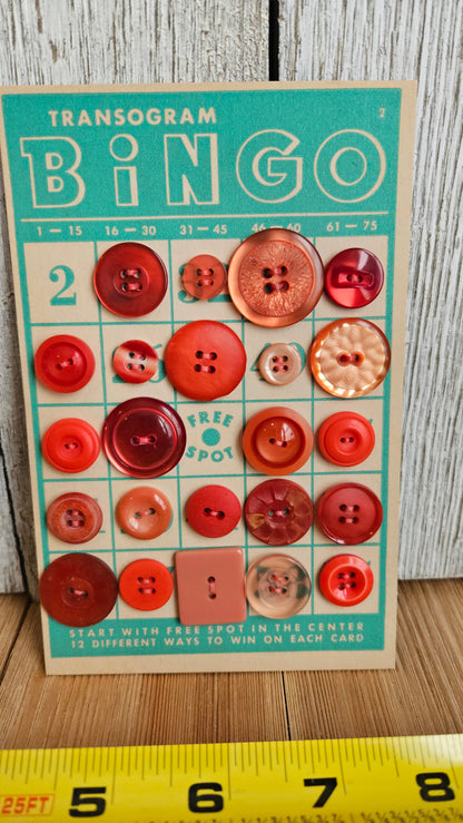 Vintage Button Lot on Bingo Card U PICK Antique quirky cute
