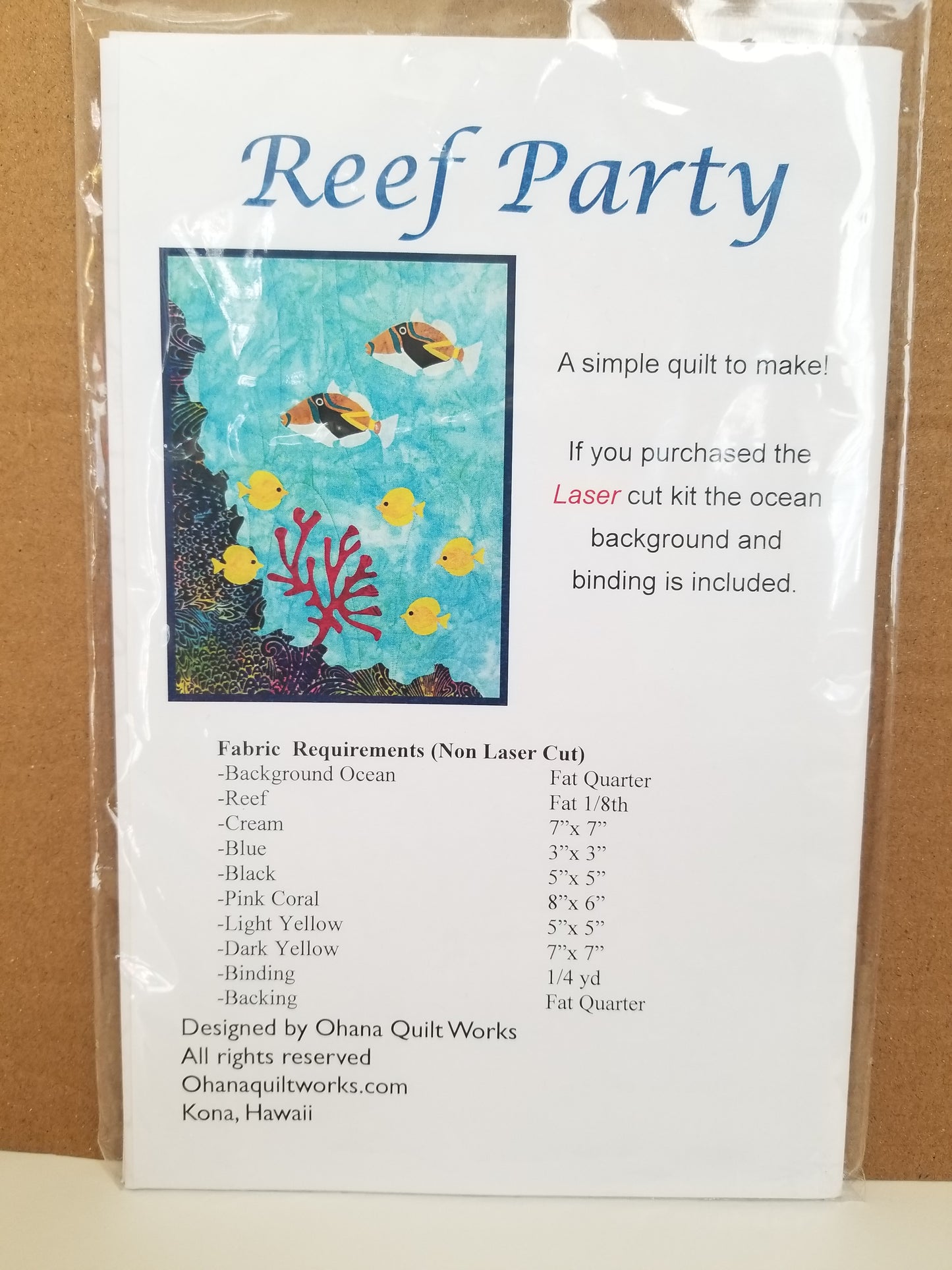 Ohana Quilt Works Reef Party Pattern