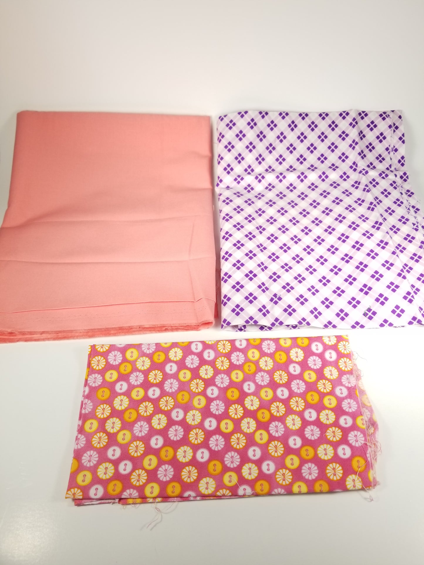 Pink purple fabric bundle